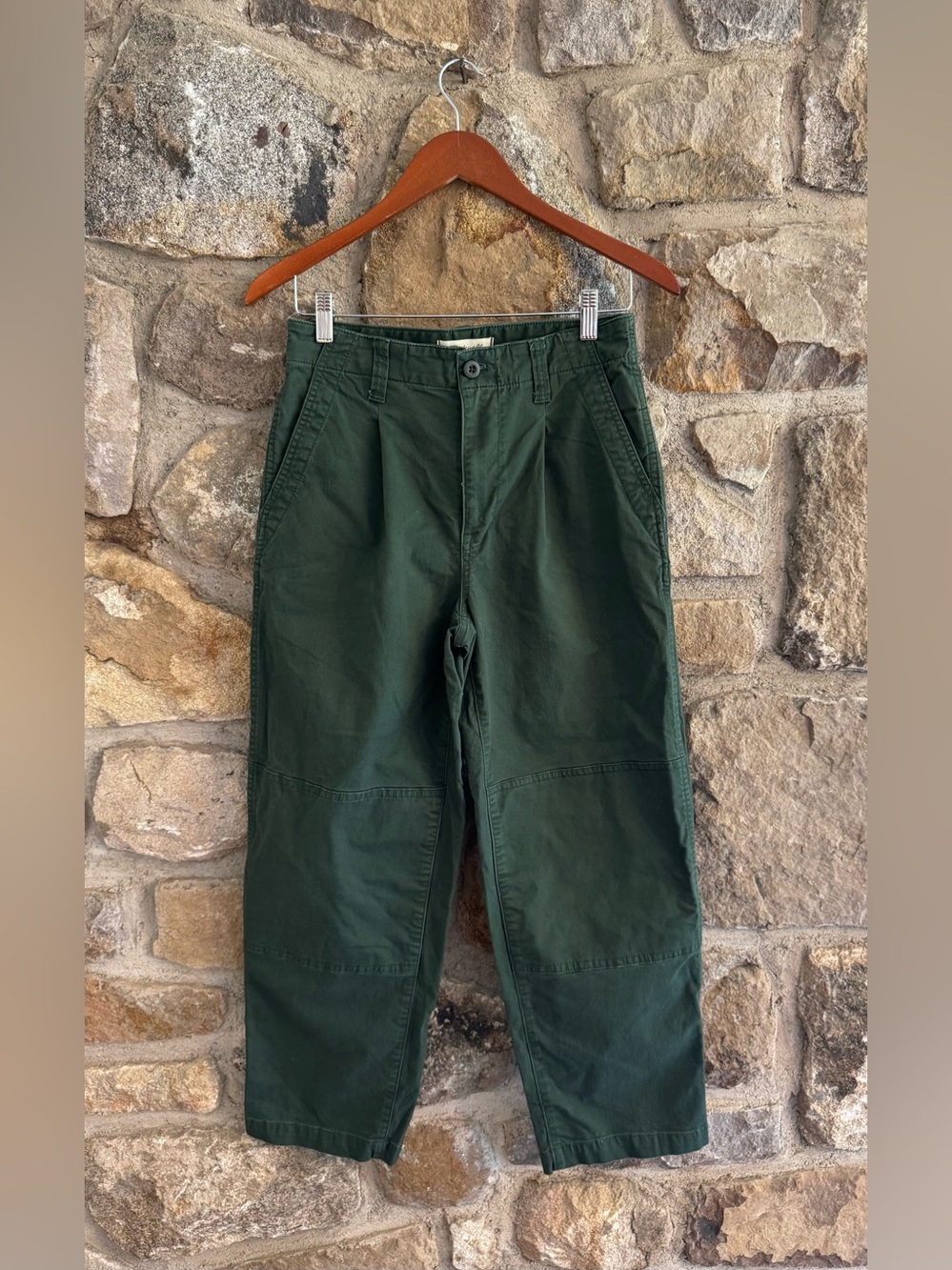 Madewell The Perfect Vintage Straight Pant in Dark Forest Wash: Pleated Edition - Picture 4 of 12
